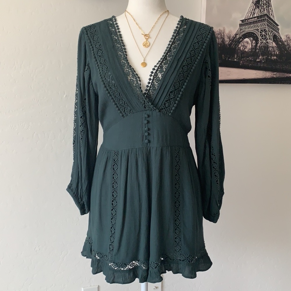 American Eagle Outfitters Lace Detail Romper
